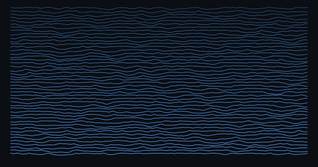 Parametric wall art ridgeline pattern generated from a mountain field