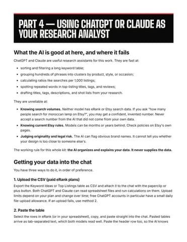 Your Research Analyst