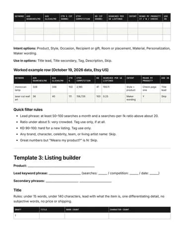 Listing Builder Template