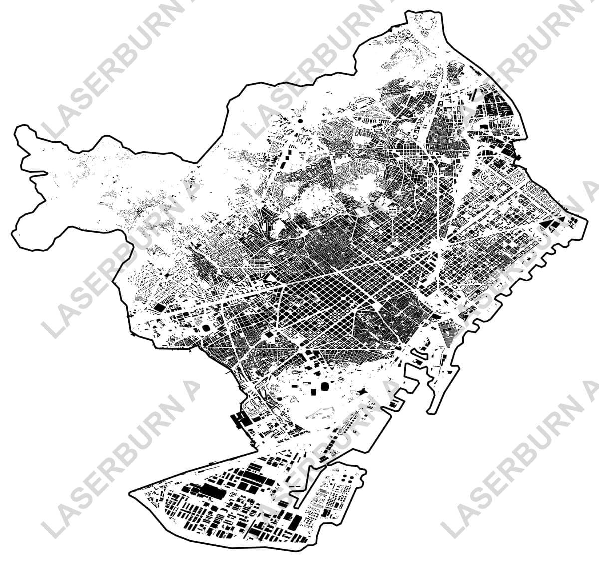 Barcelona Circuit Board Map
