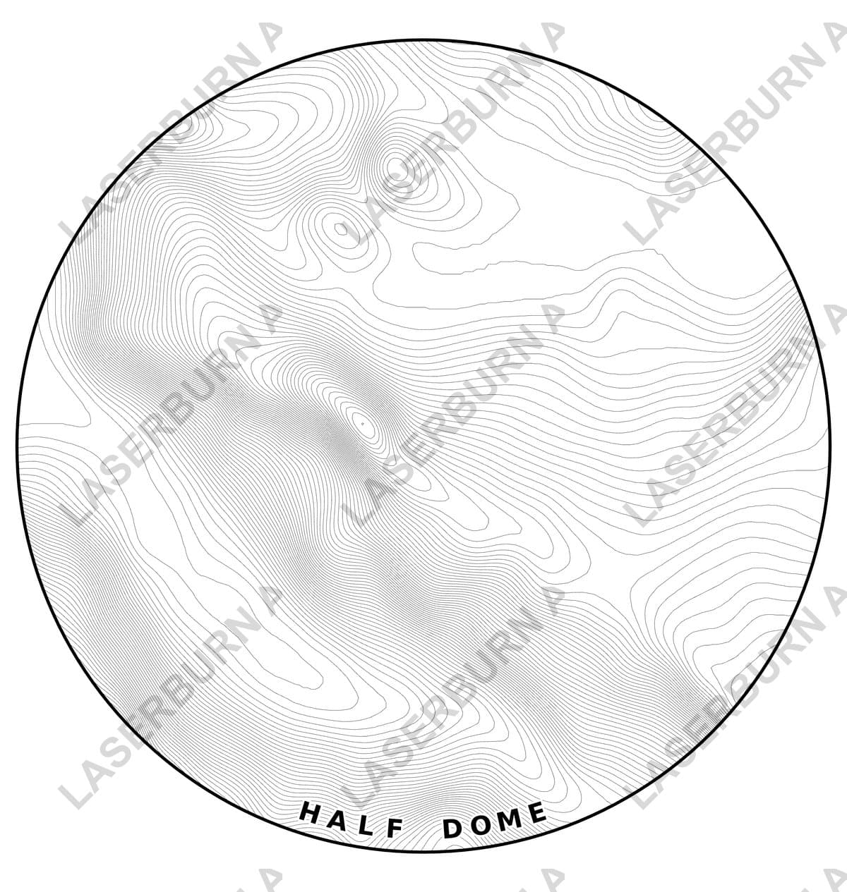 Half Dome Topographic Map