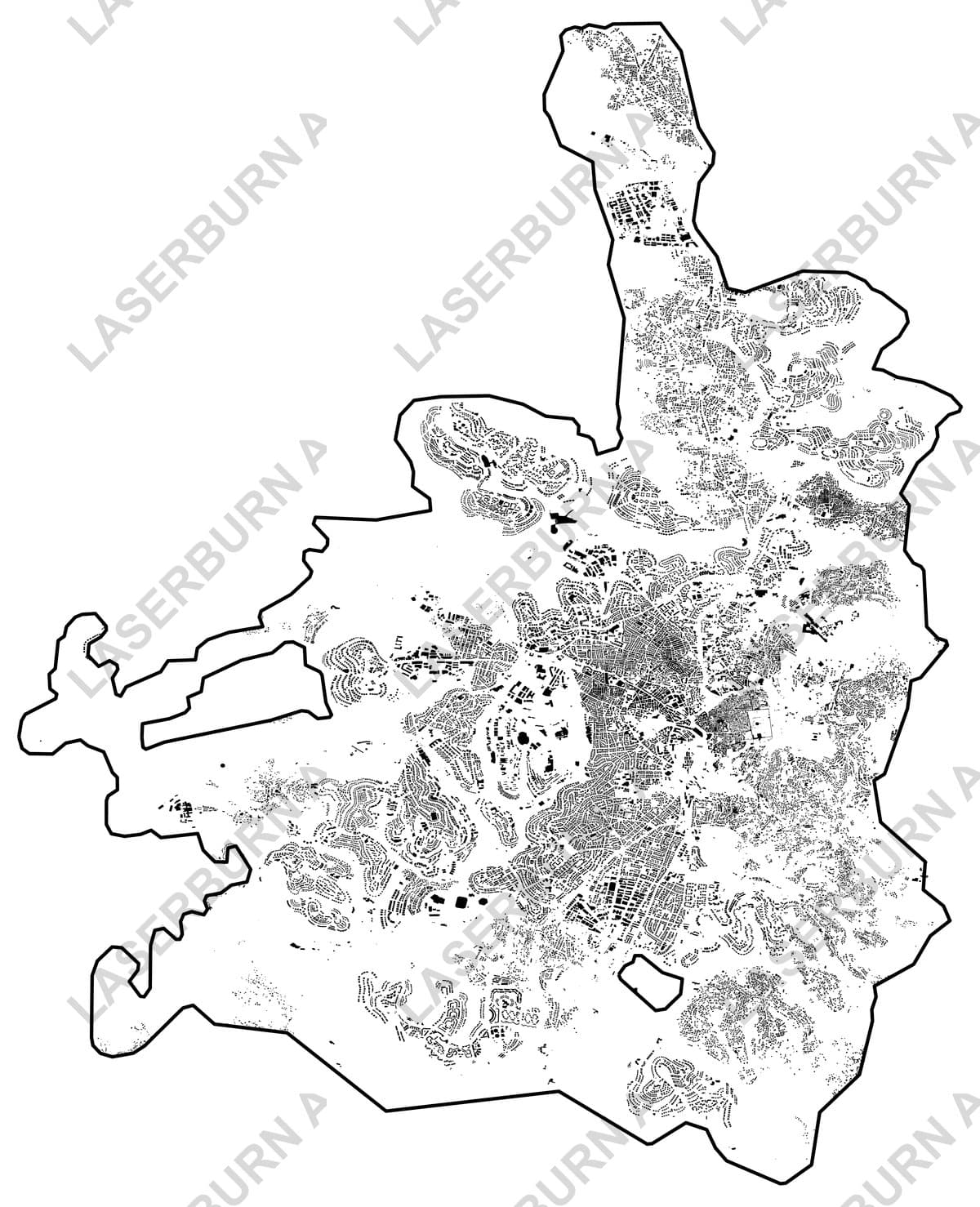 Jerusalem Circuit Board Map