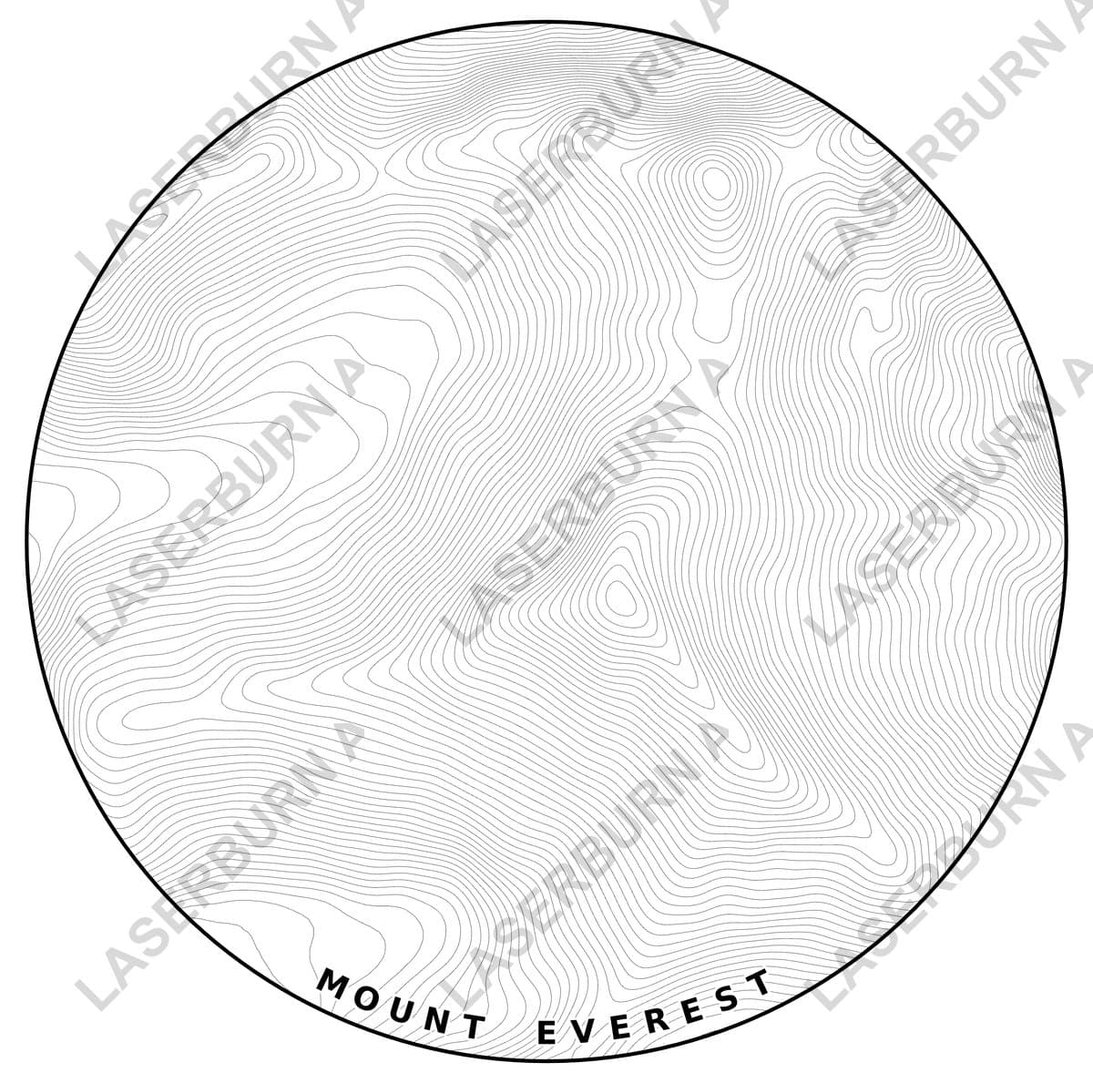 Mount Everest Topographic Map