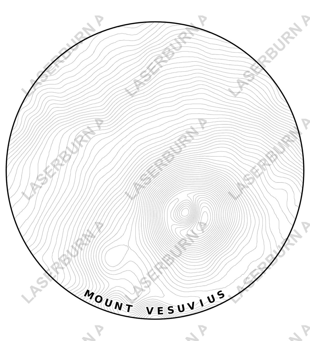 Mount Vesuvius Topographic Map