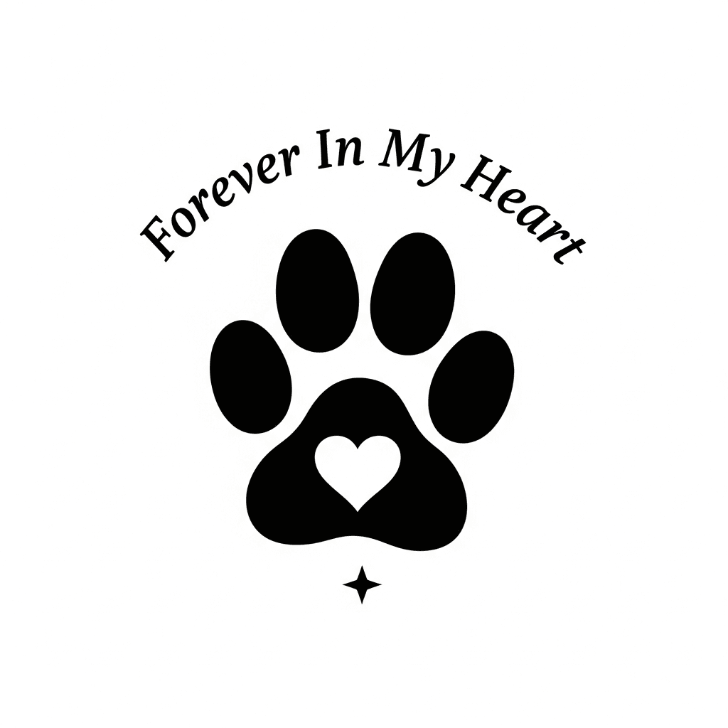 Pet memorial paw print laser engrave