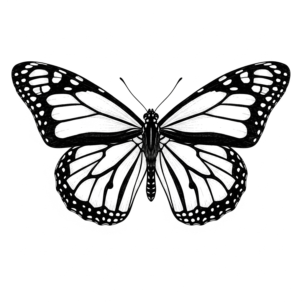 Monarch butterfly laser engrave