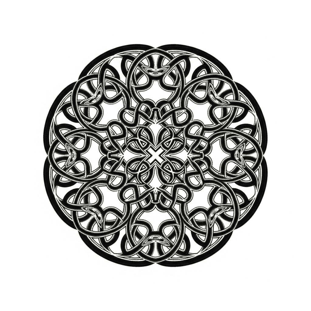 Celtic knot circle laser design