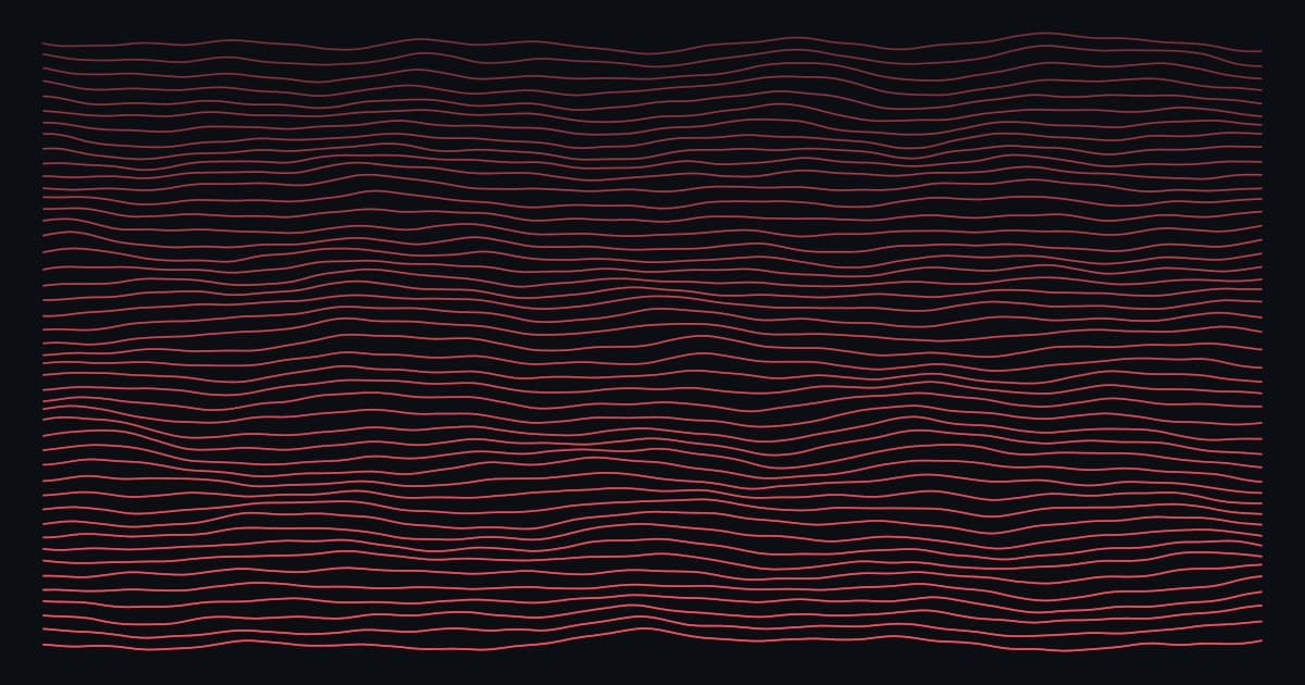 Flowing parametric wall art contour lines generated from a math field