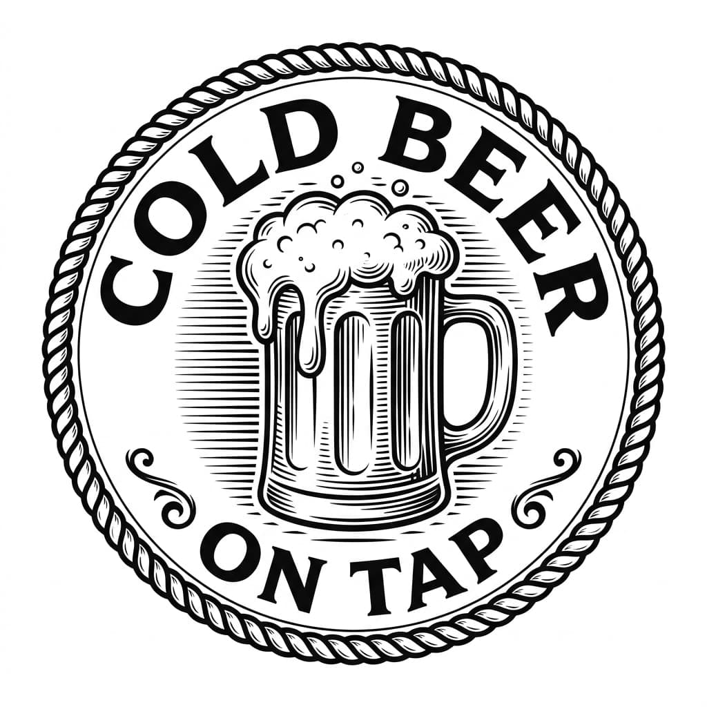 Custom home bar sign with ornate lettering — laser-ready file for OMTech cutting and engraving