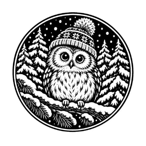 Owl Knit Hat