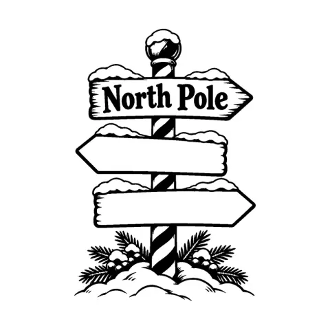 North Pole Signpost