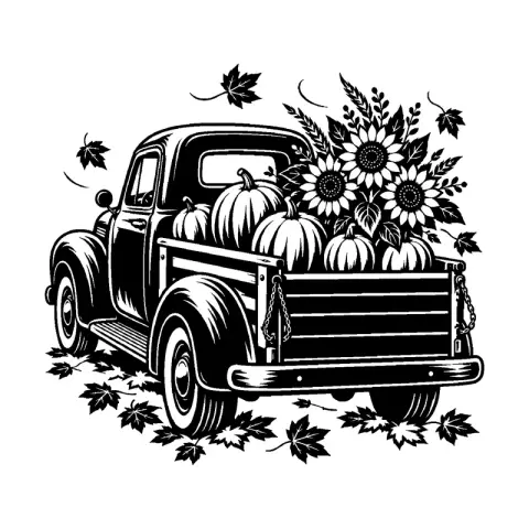 Pickup Truck Pumpkins