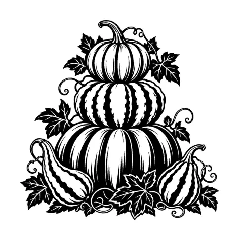 Pumpkin Stack Gourds