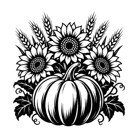 Sunflower Pumpkin Bouquet