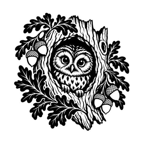 Owl Autumn Hollow