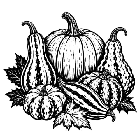 Gourd Squash Still Life