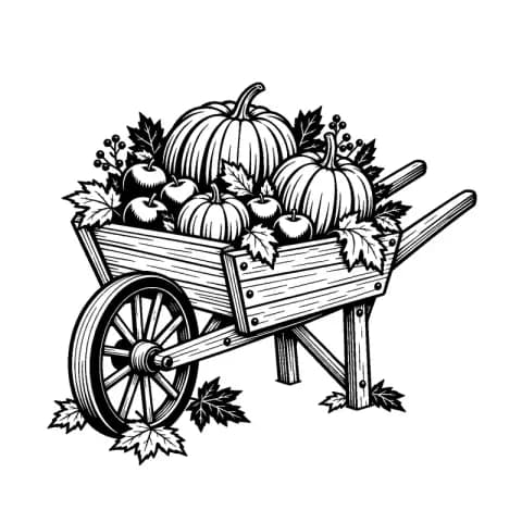 Wheelbarrow Pumpkins