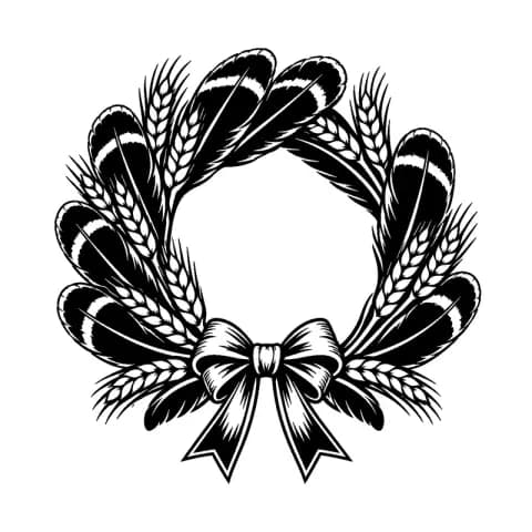 Turkey Feather Wreath