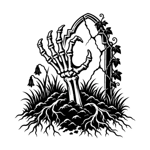 Skeleton Hand Grave