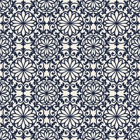 Twelve Petal Scroll Rosette