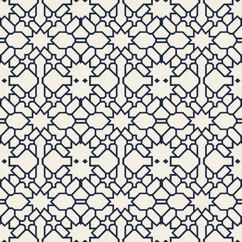 Timurid 8 Point And Hexagons