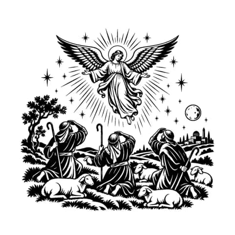 Shepherds Angel Glory