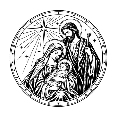 Nativity Ornament Medallion