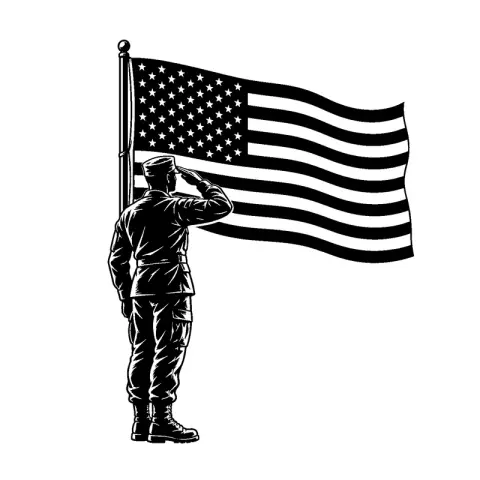 Saluting Soldier