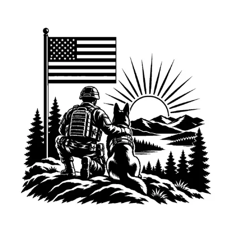 Soldier And Dog