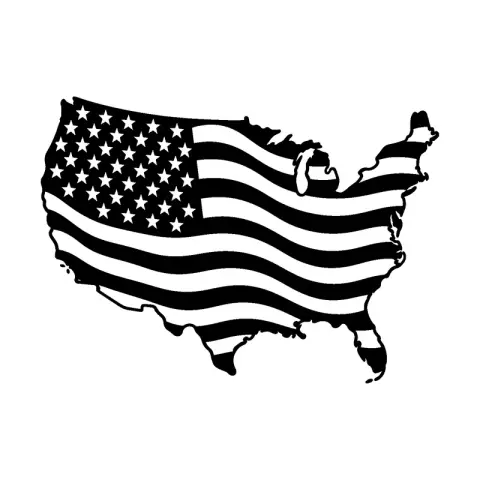 Usa Flag Map