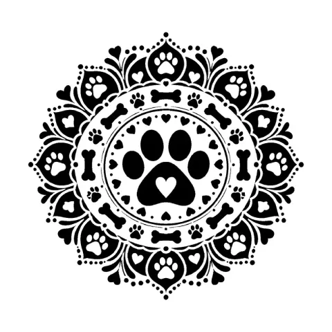 Paw Heart Mandala
