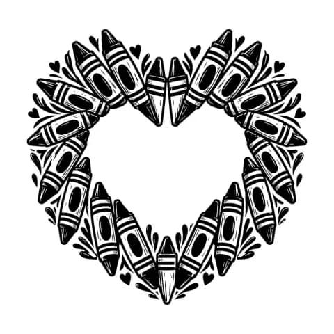 Crayon Wreath Blank
