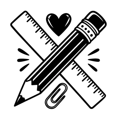 Ruler Pencil Cross