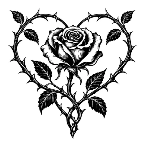 Thorny Rose Heart
