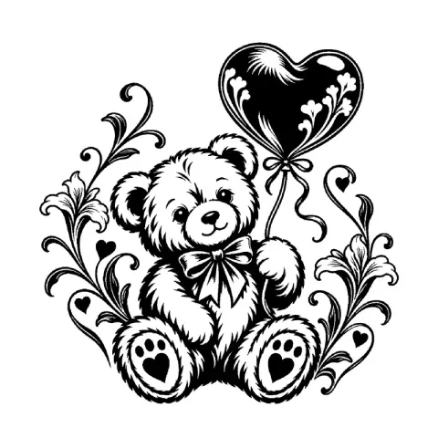 Bear Heart Balloon