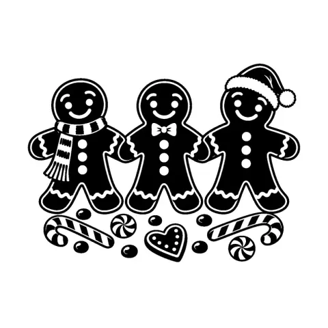 Gingerbread Men Trio