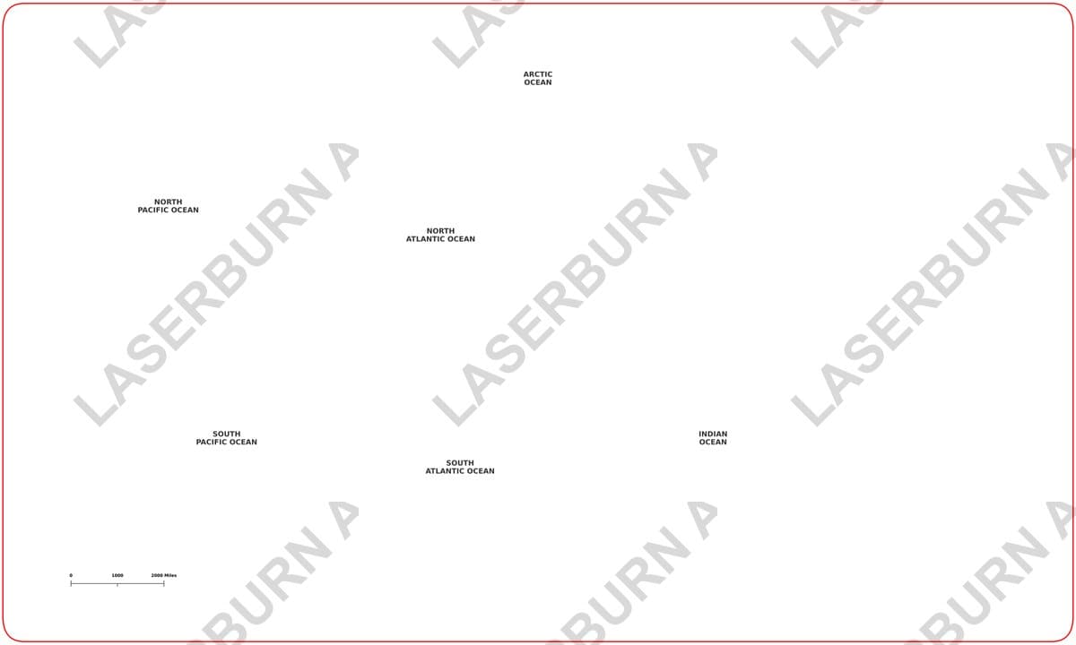 Layer two world map SVG preview showing the ocean backboard, ocean names, and scale bar
