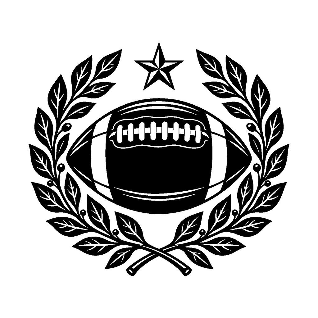Free football and laurel laser engraving SVG