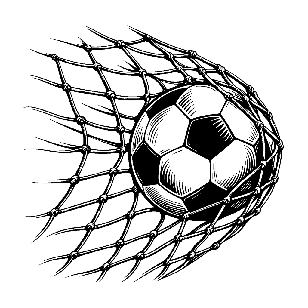 Free soccer ball and net laser engraving SVG