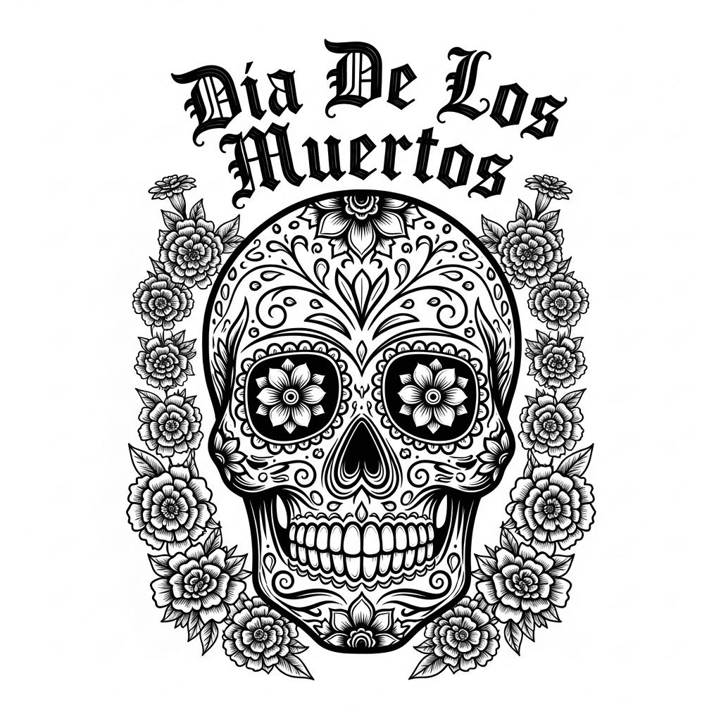 Free Day of the Dead sugar skull laser engrave file