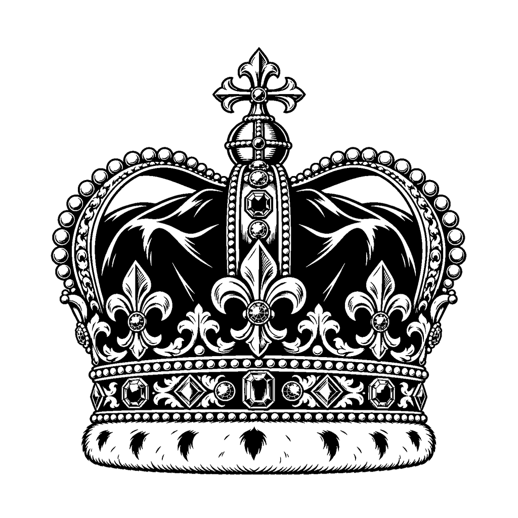 Free royal crown laser engraving SVG