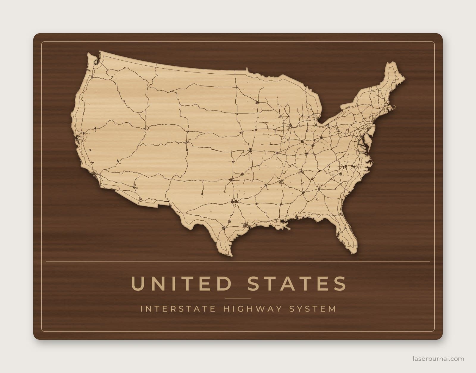 USA interstate highway network map SVG preview